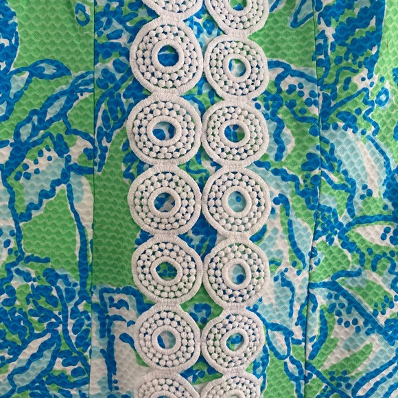 Lilly Pulitzer Green and Blue Trudy Shift Dress Sz 00 - Picture 3 of 12